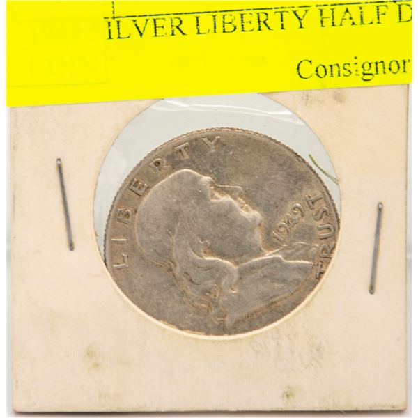 1949 SILVER LIBERTY HALF DOLLAR COIN