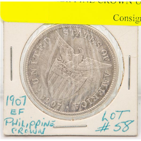 1907 PHILIPPINE CROWN USA LARGE