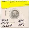 Image 1 : 1943 NEWFOUNDLAND 5 CENT COIN GEM