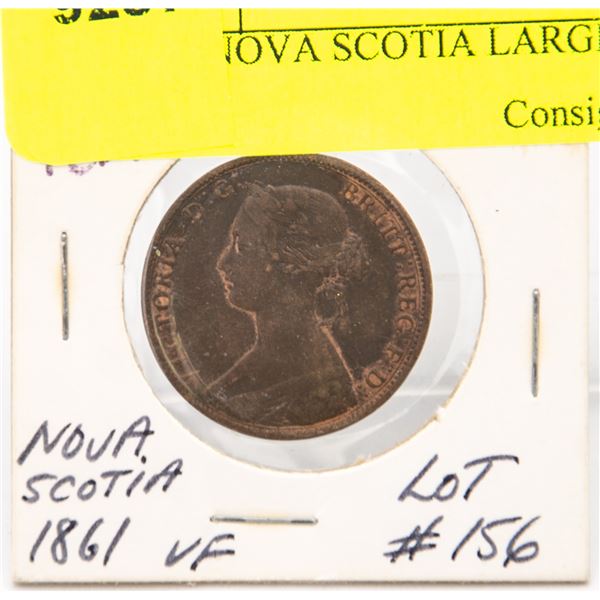 1861 NOVA SCOTIA LARGE CENT VF