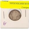 Image 1 : 1885 NEWFOUNDLAND 20 CENT G