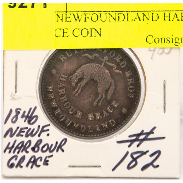 1846 NEWFOUNDLAND HARBOUR GRACE COIN