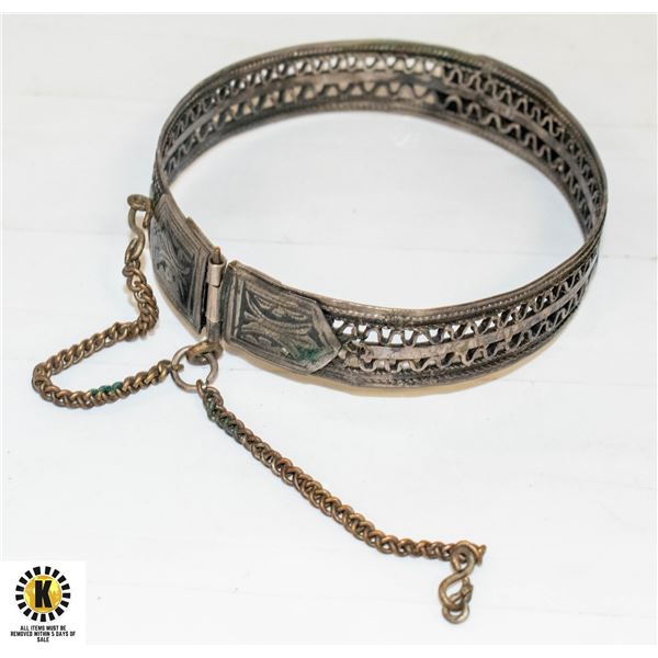 SILVER FILIGREE BRACELET ANTIQUE *AS IS*