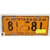 Image 1 : 1941 ALBERTA LICENSE PLATE