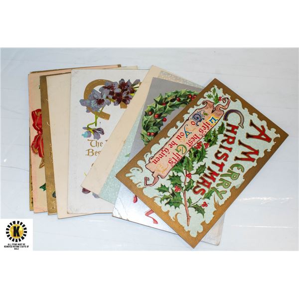 LOT OF 10 ASSORTED ANTIQUE POSTCARDS