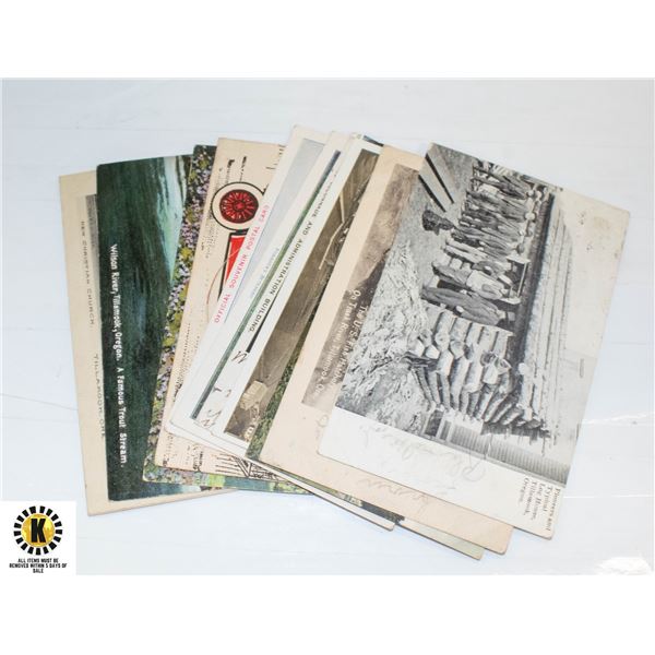 LOT OF 10 ASSORTED ANTIQUE POSTCARDS