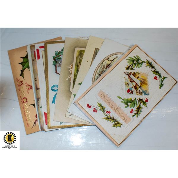 LOT OF 10 ASSORTED ANTIQUE POSTCARDS