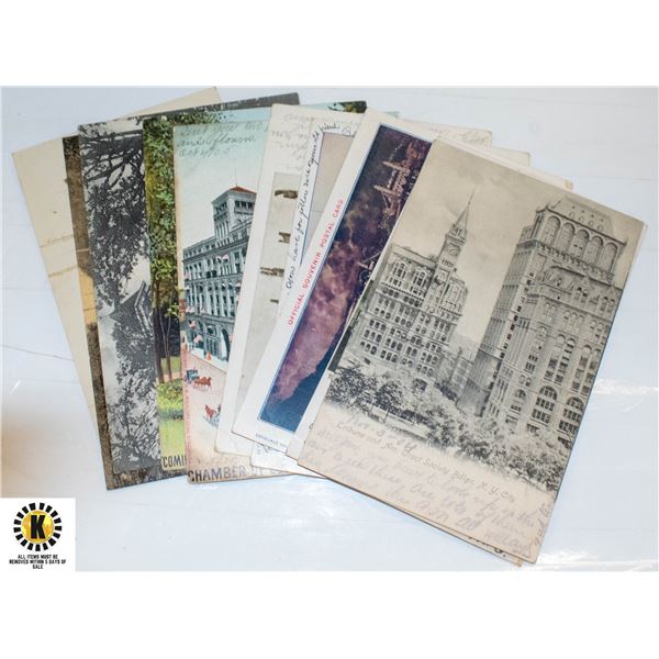 LOT OF 10 ASSORTED ANTIQUE POSTCARDS