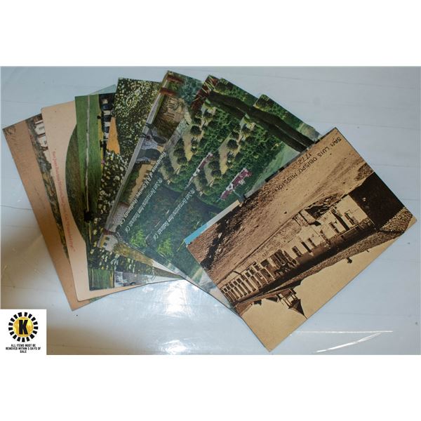 LOT OF 10 ASSORTED ANTIQUE POSTCARDS