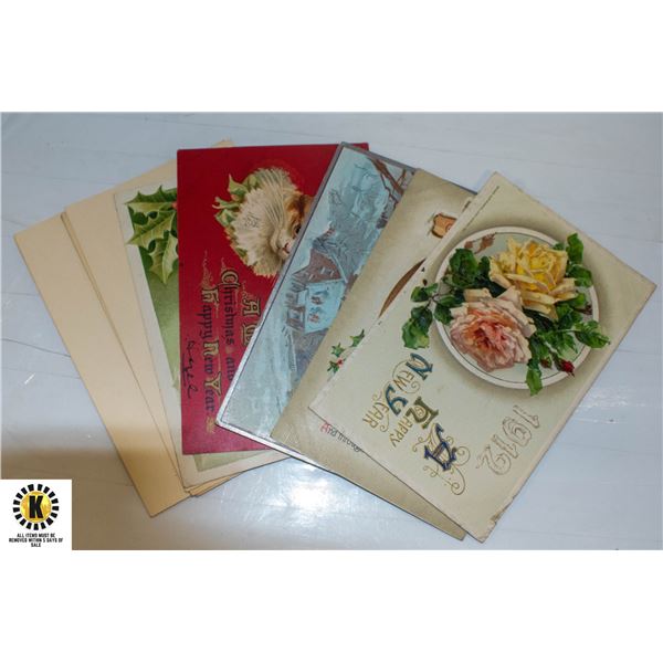 LOT OF 10 ASSORTED ANTIQUE POSTCARDS
