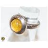 Image 1 : 925 SILVER RING SIZE 6 YELLOW STONE