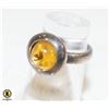 Image 1 : 925 SILVER RING SIZE 6 W YELLOW STONE