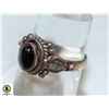 Image 1 : 925 SILVER RING SIZE 6.75 BLACK STONE