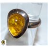 Image 1 : 925 SILVER RING SIZE 6.75 WITH YELLOW STONE