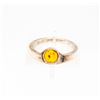 Image 1 : 925 SILVER RING SIZE 8.75 WITH YELLOW STONE