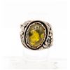 Image 1 : 925 SILVER RING SIZE 7.75 YELLOW STONE