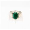 Image 1 : 925 SILVER RING SIZE 10 GREEN STONE