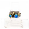 Image 1 : 925 SILVER RING SIZE 9 BLUE STONES
