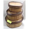 Image 1 : LOT OF THREE WICKER BASKETS