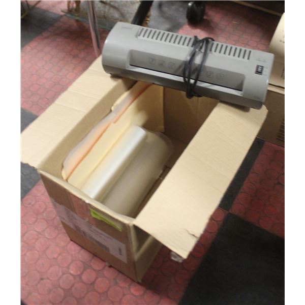 STAPLES BRAND LAMINATOR AND SUPPLIES