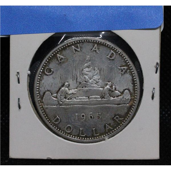 1965 UNCIRC CANADA SILVER DOLLAR COIN