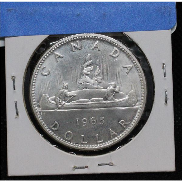 1965 UNCIRC CANADA SILVER DOLLAR COIN