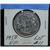 Image 1 : 1950 SILVER CANADA 50 CENT COIN EF