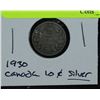 Image 2 : 1930 CANADA SILVER 10 CENT COIN