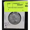 Image 2 : 1953 SILVER CANADA 50 CENT COIN F
