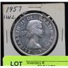 Image 1 : 1957 CANADA SILVER DOLLAR COIN