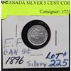 Image 1 : 1896 CANADA SILVER 5 CENT COIN EF