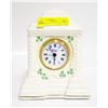 Image 1 : IRISH BELLEEK PORCELAIN TABLE CLOCK