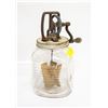 Image 1 : ANTIQUE GLASS BUTTER CHURN