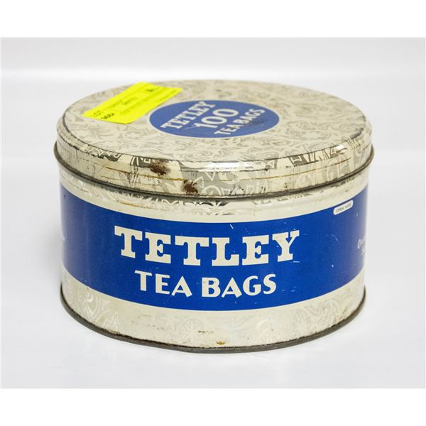 VINTAGE TETLEY 100 TEA BAGS TIN