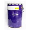 Image 1 : VINTAGE GULF 5 GALLON OIL CAN - GOOD CONDITION