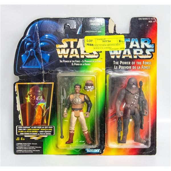 VINTAGE STARWARS FIGURES - CHEWBACCA, LANDO