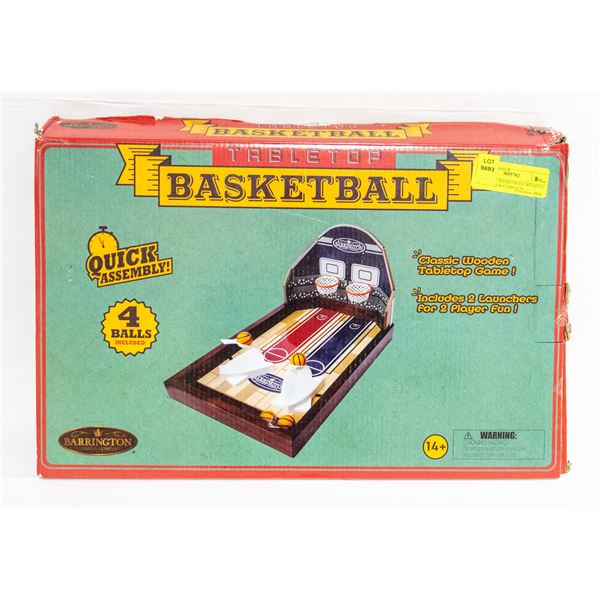 TABLETOP BASKETBALL WOODEN GAME  - NEW/COMPLETE