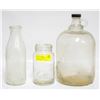 Image 1 : VINTAGE MASON JAR, MILK BOTTLE, HI BOY