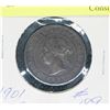 Image 2 : 1901 CANADA LARGE PENNY COIN EF