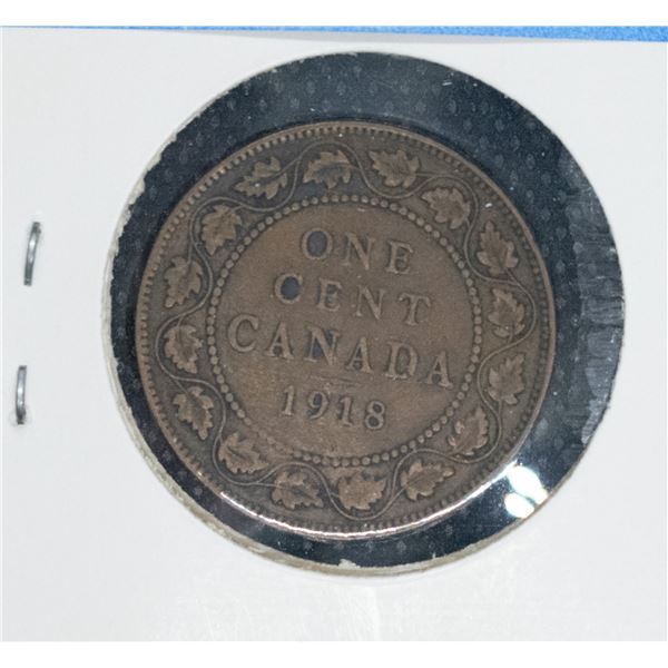1918 CANADA LARGE PENNY COIN VF