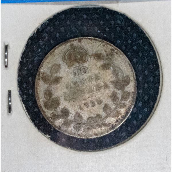 1930 CANADA SILVER 10 CENT COIN VG