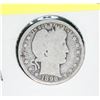 Image 2 : 1898 USA SILVER 25 CENT COIN