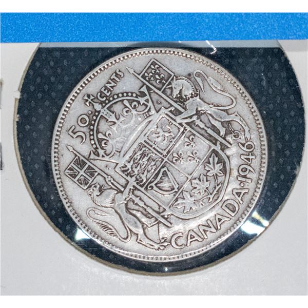 1946 SILVER CANADA 50 CENT COIN VG