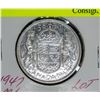 Image 1 : 1947 SILVER CANADA 50 CENT COIN VF
