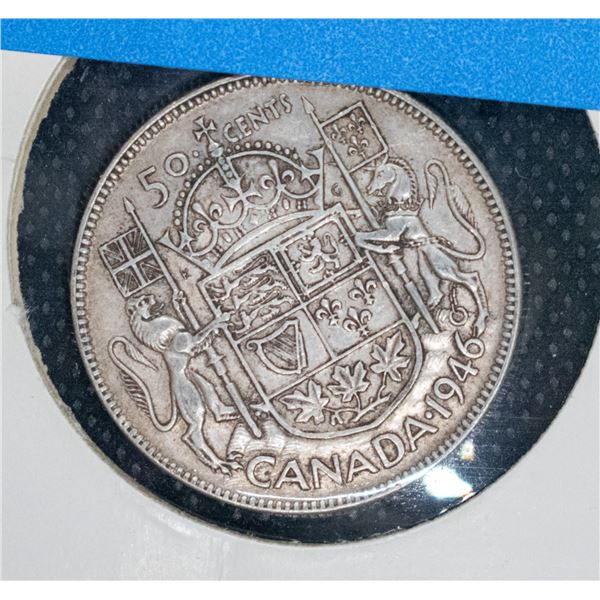 1946 SILVER CANADA 50 CENT COIN VG