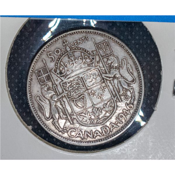 1946 SILVER CANADA 50 CENT COIN VG