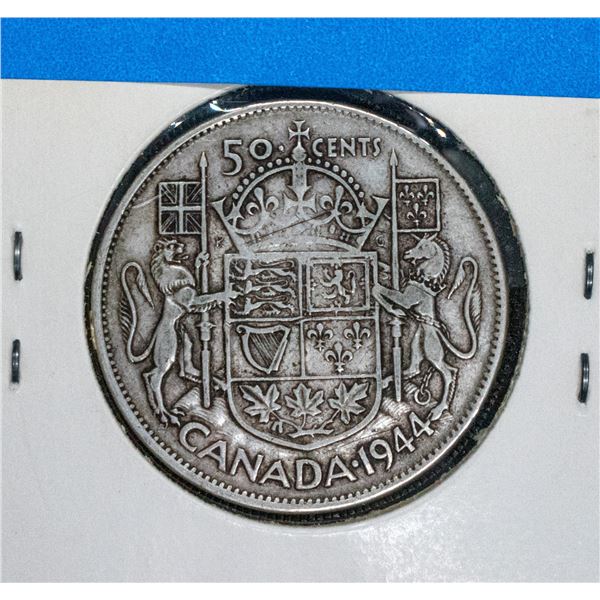 1944 SILVER CANADA 50 CENT COIN G