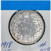 Image 1 : 1918 SILVER CANADA 50 CENT COIN VF