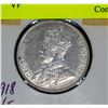 Image 2 : 1918 SILVER CANADA 50 CENT COIN VF