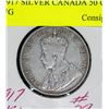 Image 2 : 1917 SILVER CANADA 50 CENT COIN VG